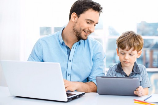 padre con hijo