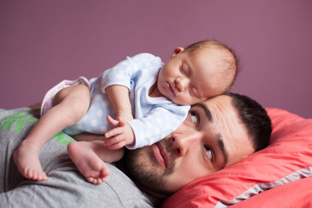 bebé y papá